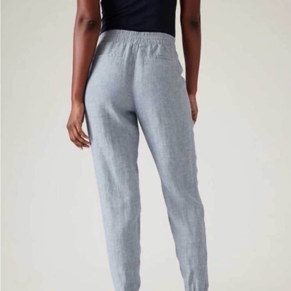 Athleta Cabo Linen Jogger Pant 10 - Picture 2 of 9